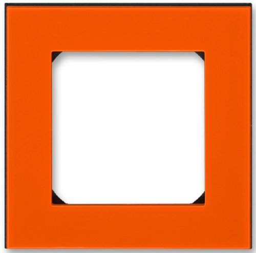 Рамка универсальная ABB EPJ Levit 1-м. оранжевый/дымчатый чёрный картинка